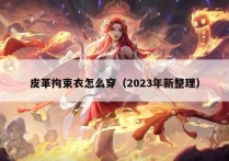 皮革拘束衣怎么穿（2023年新整理）